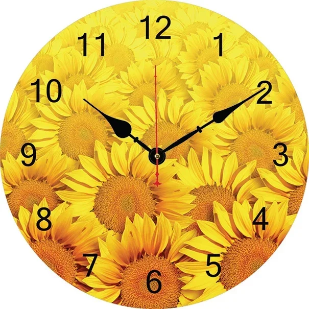 Sunflower Wall Clock Modern Design Living Room Bedroom Office Decoration Kitchen Clock Art Wall Watch Home Decor