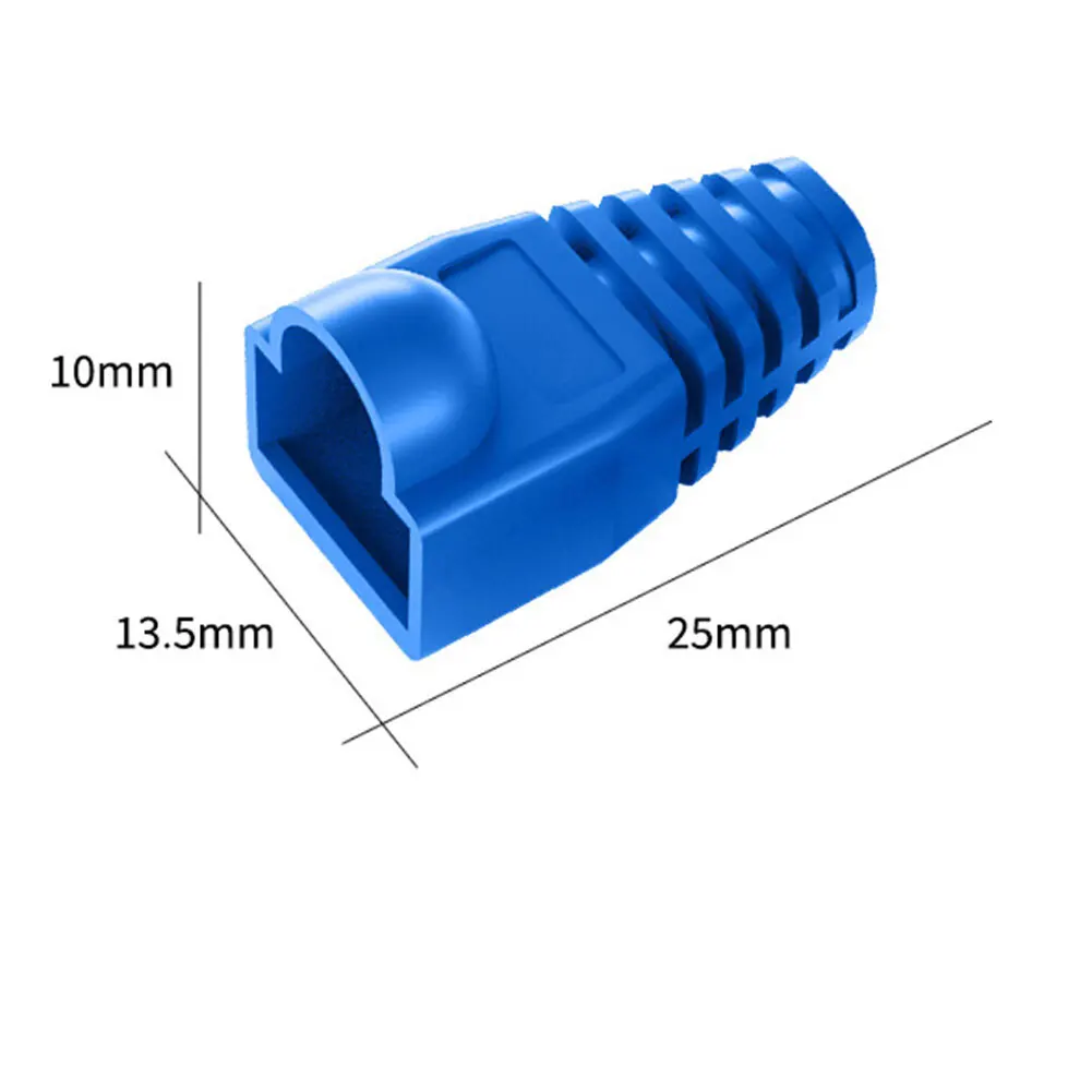 100Pcs Multiple Color Options Ethernet Network Cable Strain Relief Boots Cable Connector Covers For RJ45 CAT5 CAT6 Accessories