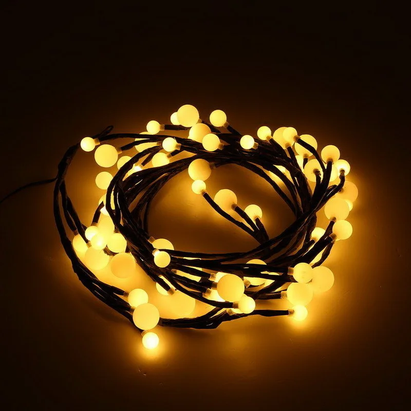 2.5m 72 Balls Led Firecrackers String Light 8 Modes Fairy String Light For Outdoor Indoor Home Cafe Holiday Lighting Us Plug