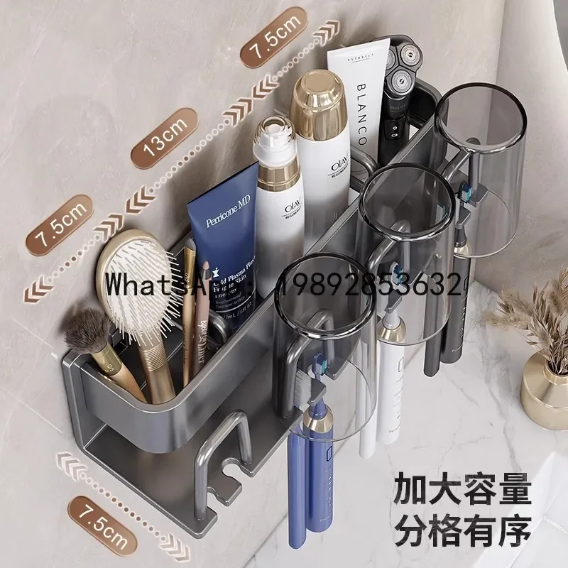 

Xelectric toothbrush holder with toothpaste dispenser and brush organizer - home set