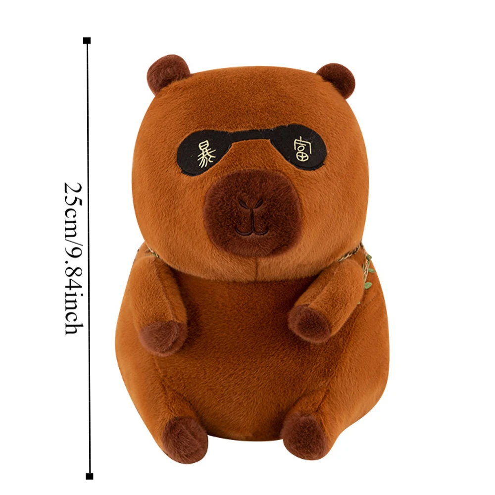 Capybara Doll To Be Rich Capybara Plush Toy Gourd Backpack Soft Capybara Cotton Doll Animal Cute Capybara Stuffed Doll Birthday