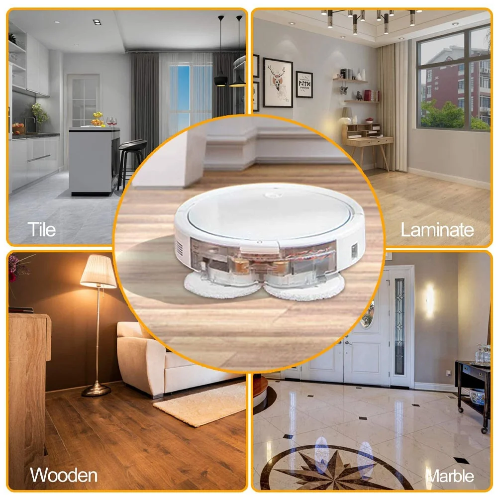 A31I Steam Mops Pads Replacement for Bissell 3115 2859 Series SpinWave Wet and Dry Robot Vacuum Reusable Pad 6 Pack