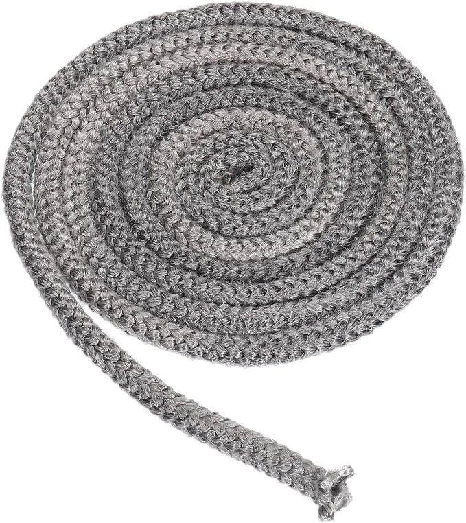 2m Wood Stove Gasket Fireplace Sealing Rope Fireproof Fiberglass Wood Stove Door Gasket Log Burner Door Seal for Chimneys Boiler