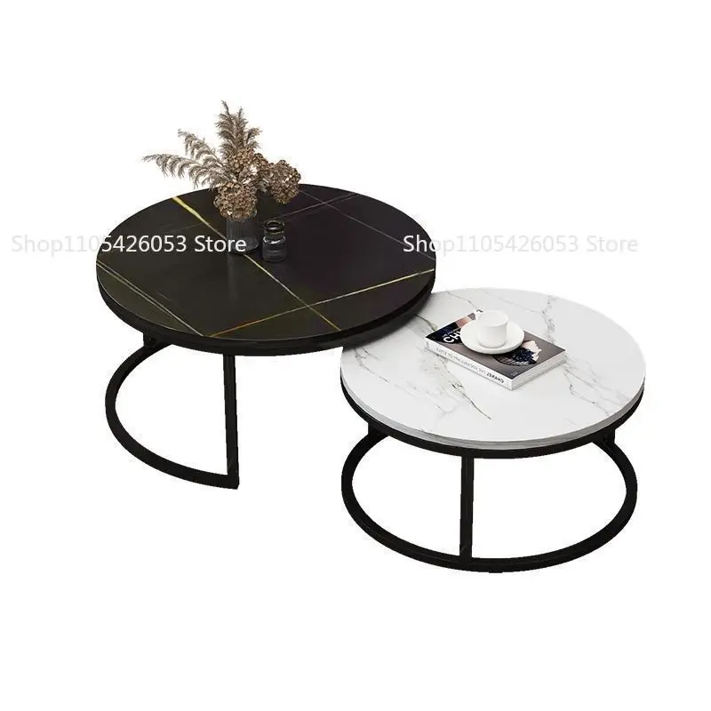 Coffee table living room household round table simple modern small apartment sofa side few creative light luxury Nordic balcony view 5