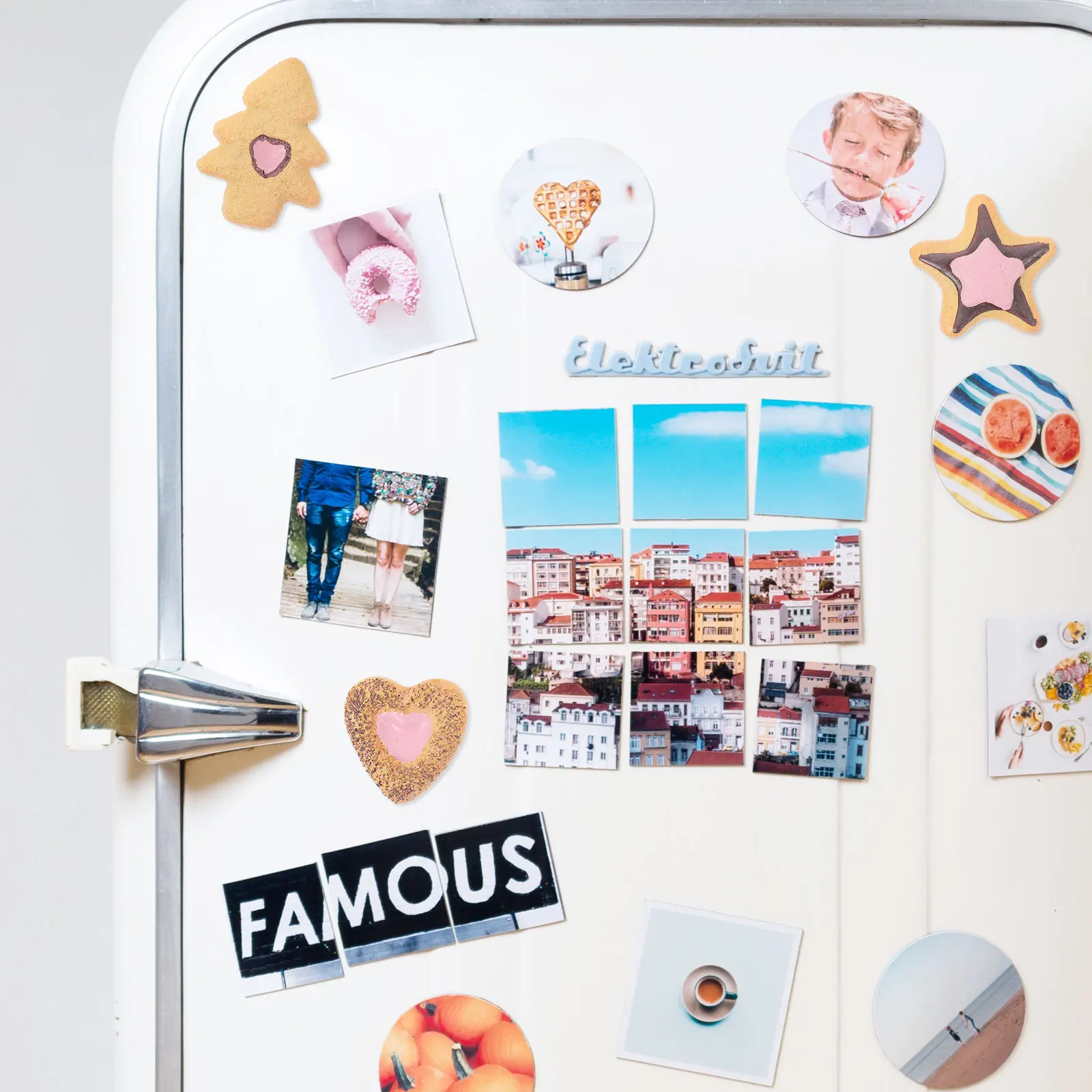 

6 Pcs Fridge Simulated Bread Refrigerator Stickers Strawberry Magnets Decorative Magnetic