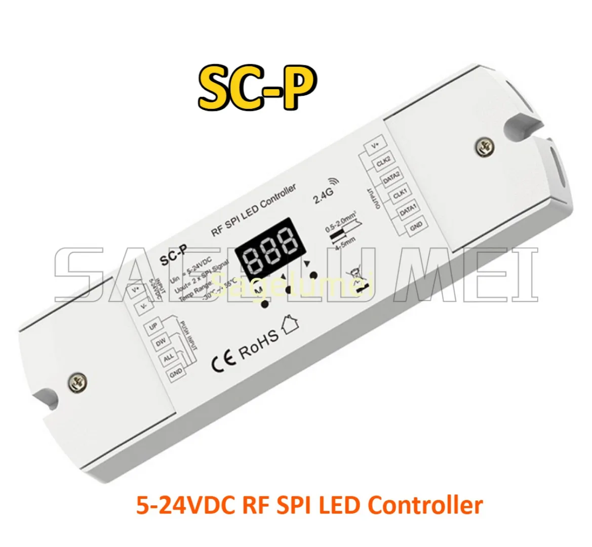 R9 TWS SC 4/8CH RGB/RGBW WS2812B إشارة LED قطاع مكبر للصوت SPI TTL إشارة الناتج ل WS2811/2815/2813 Sk6812 بكسل أضواء LED
