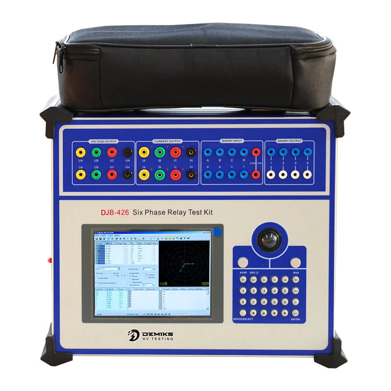 High Precision Six Phase Relay Protection Injection Tester With the Maximum Output Power of Phase Current 450VA