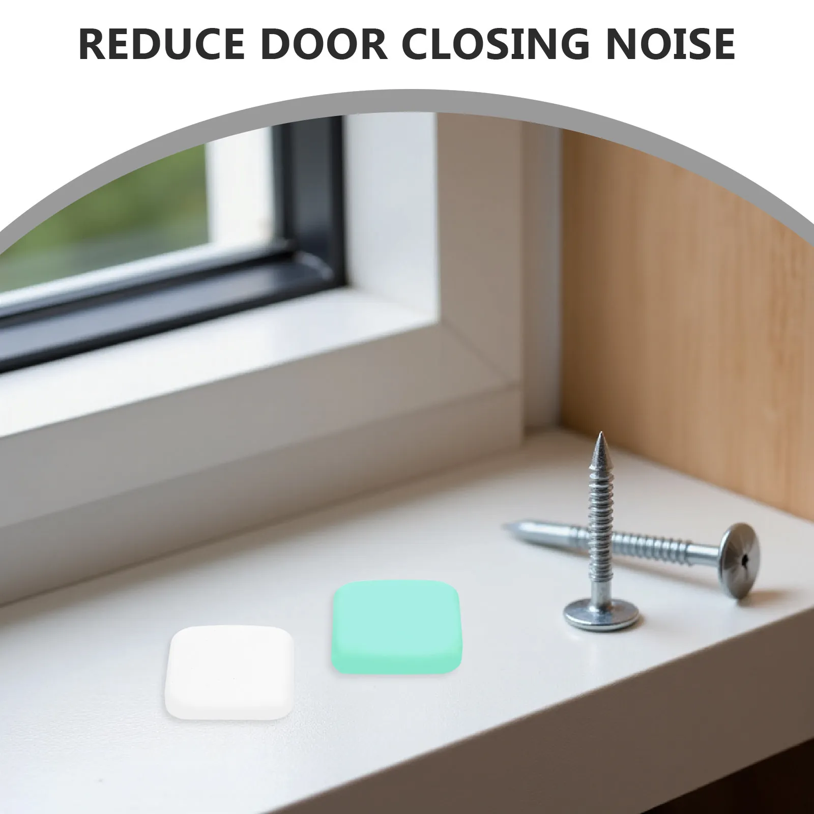16Pcs Silicone Door Knob Wall Guard Bumper Pads Noise Dampening Self Adhesive Cushion Protector for Home Office Hotel Wall Dent