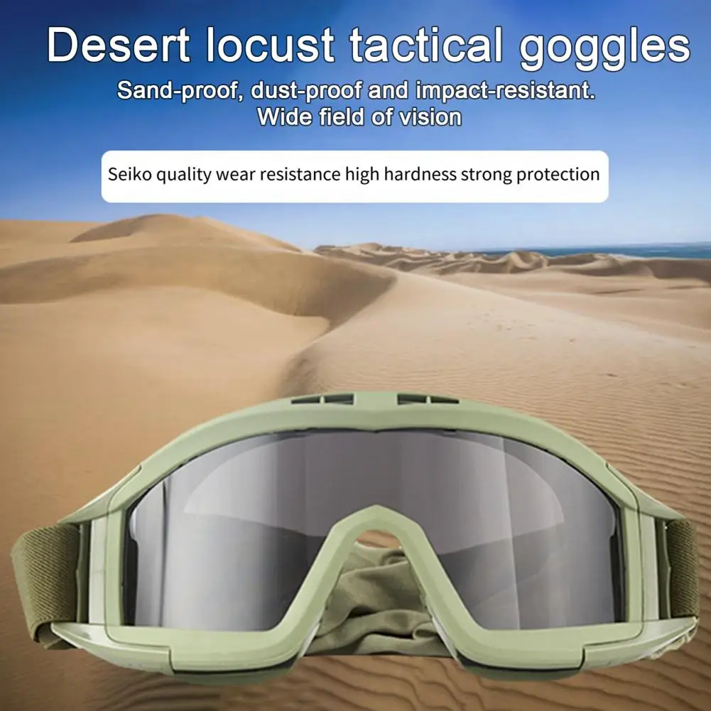 Airsoft Goggles Desert Locust Goggles Anti Fog Safety Glasses Eyewear With 3 Interchangeable Lenses For Outdoor Cycling Glasses