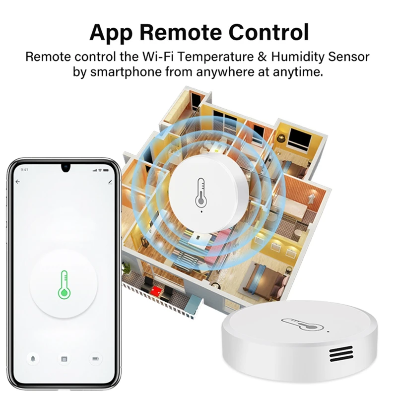 Zigbee Smart Temperatura e Umidade Sensor, Home Link sem fio, Graffiti, fácil de usar