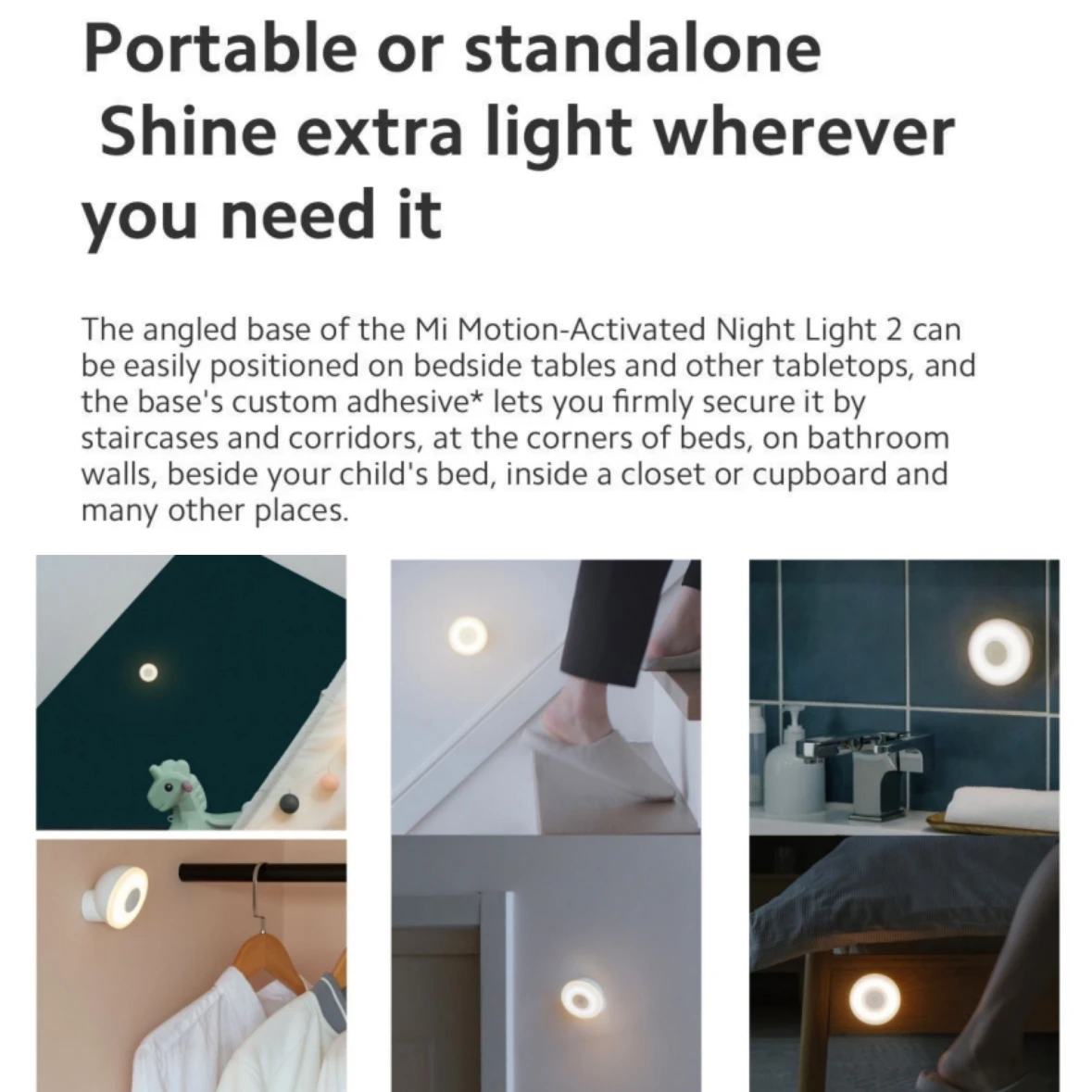 Original XIAOMI Mijia Night Light 2 version Motion Sensor Adjustable Brightness Smart Human light sensor Night Lamp Bedroom