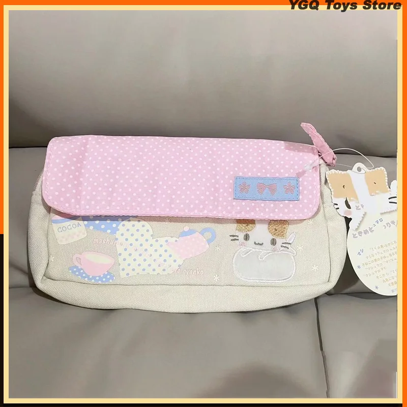 Cute Masyumaro Fluffy Fuwa Nyanko Cat Pencil Case For School Cute Pencil Pouch Storage Organizer Makeup Bag Cosmetic Bags Gift