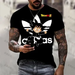 Japanese Anime Dragon Ball Print T Shirt Men Vintage Washed Tshirt Short Sleeve Cotton Tops Tee Harajuku Hip Hop Kids Streetwear