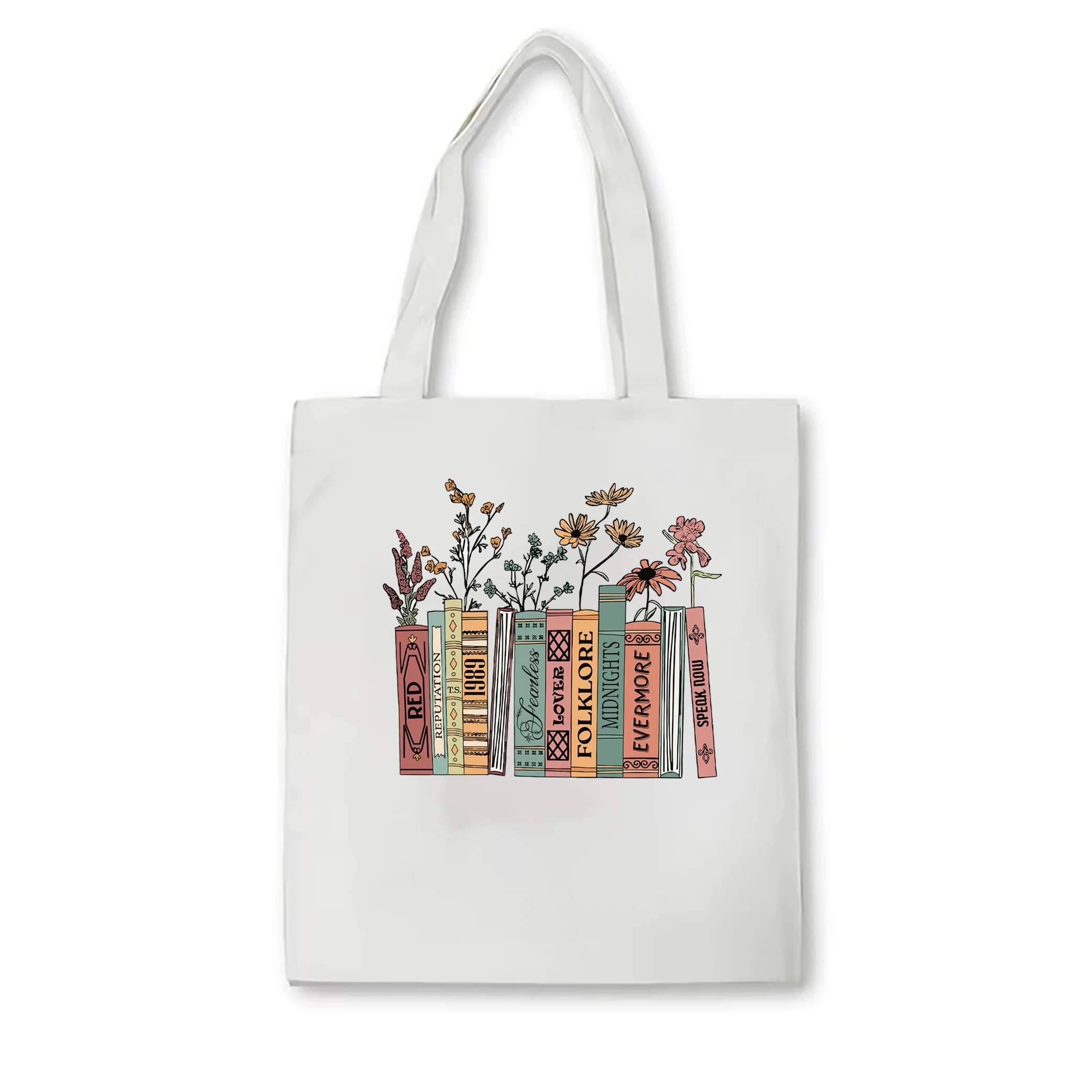 Albums As Books Music tote bag Trendy Aesthetic For Book Lovers Canvas Folk Music tote bag Country Music tote TS merch swifties