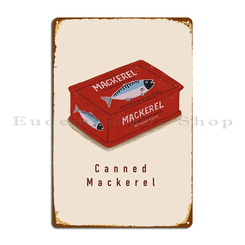 Mackerel Metal Sign Living Room Pub Mural Pub Customize Vintage Tin Sign Poster