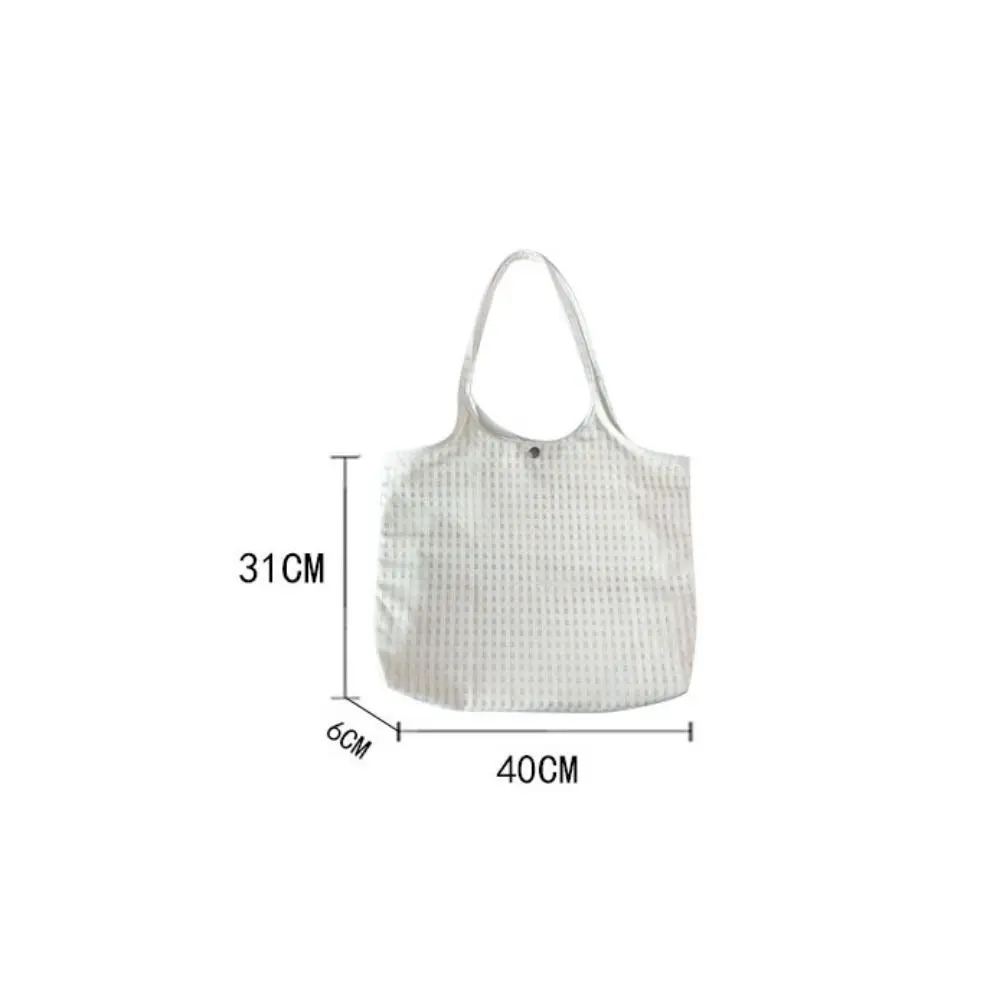 Bolsa de almacenamiento de gran capacidad, bolso de hombro a cuadros, multifuncional, multibolsillo, bolso de ocio, bolso de compras de lona de moda, regalo