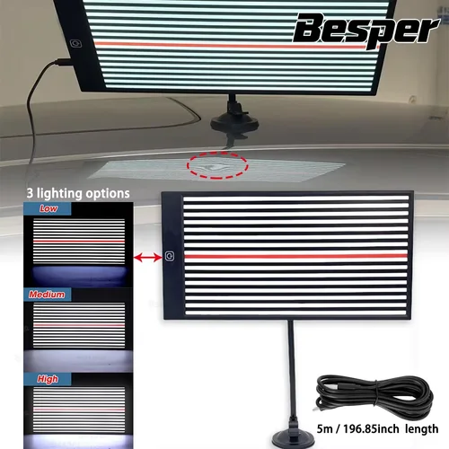 Besper-tablero de luz de reflexión USB de 196,85 pulgadas, herramienta profesional de tablero de luz de abolladuras, herramientas de reparación de reflexión de iluminación de reparación de automóviles