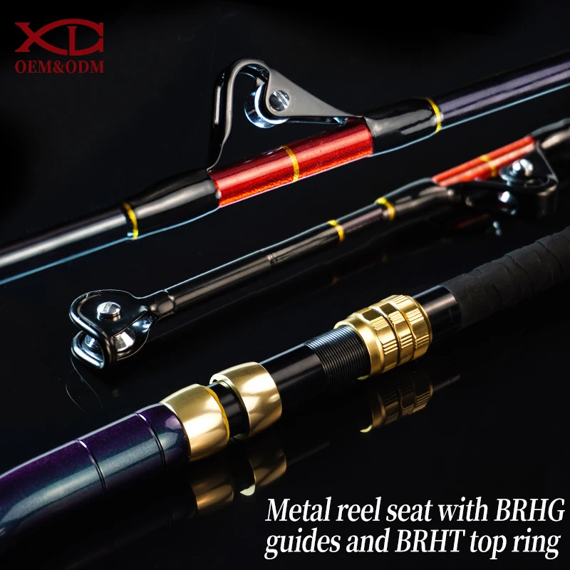 Afbeelding 5: Nieuwe OEM Top Kwaliteit Zout Water Zware Boot Hengels Hengel 80-100lb Custom Big Game Trolling Hengel voor Tonijn