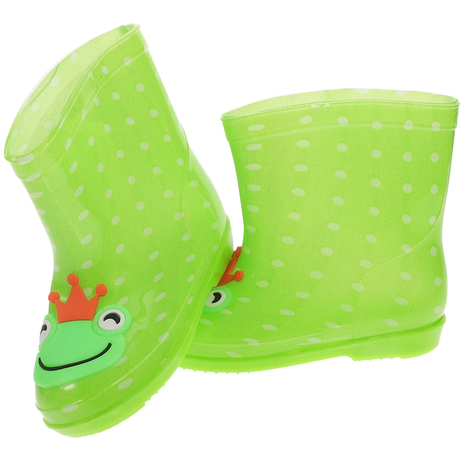 Kids Rain Boots Cartoon Style Waterproof PVC Material Anti Skid Wear Resistant Thickened Toe Heel Easy on Size 29