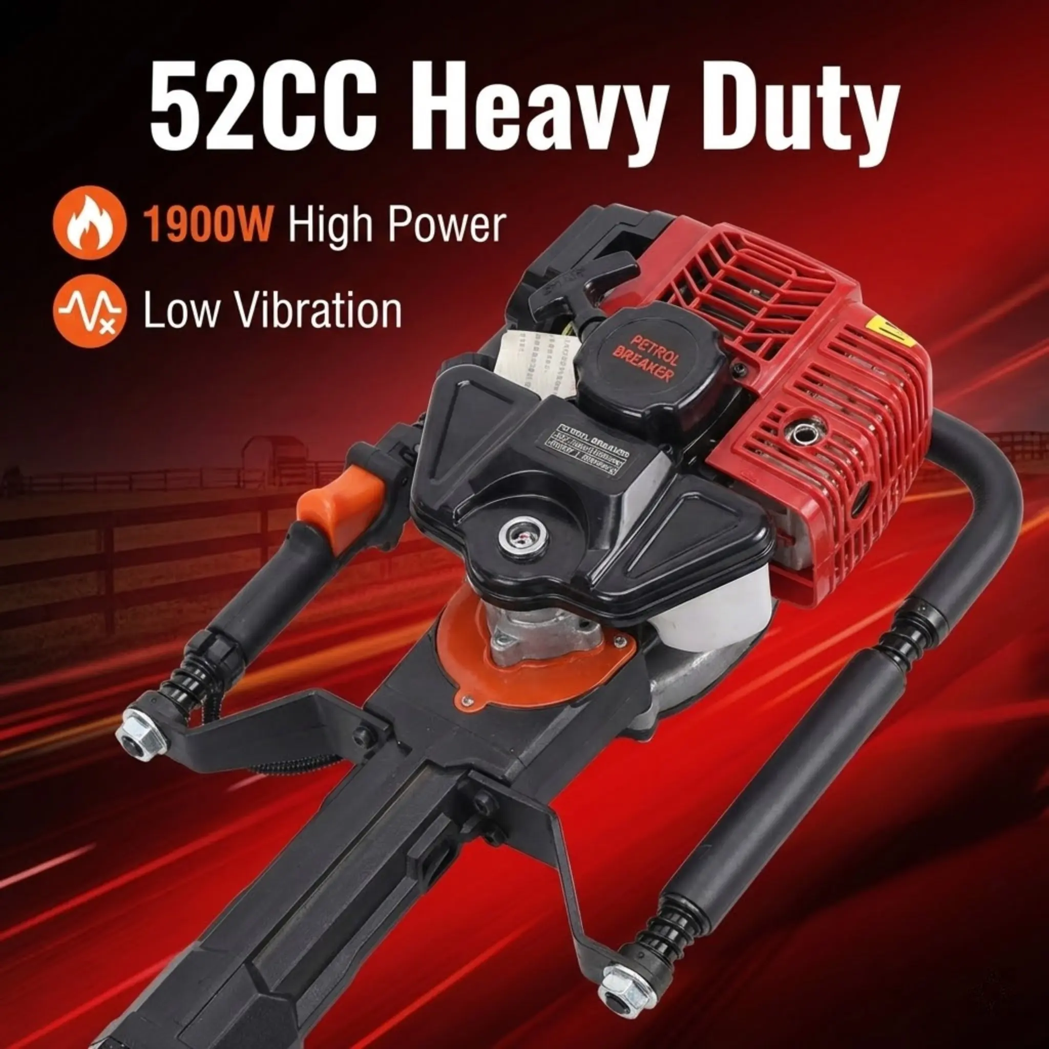 

1900W 2 Stroke Petrol Engine Construction Road Reconstruction Impact Driver Tool Smooth Performance Fast Cooling System