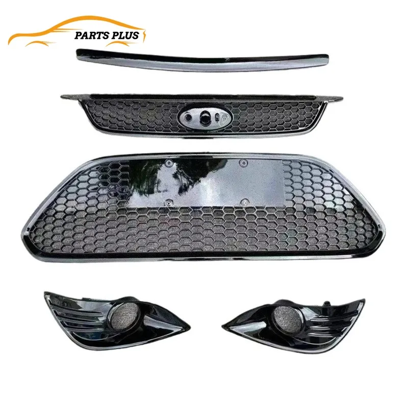 Front Racing Grill Lower Grille Honeycomb Gill Fog Light Bezel Set for Ford Focus 2009-2013 DM5917B968CB DM5917B968CC