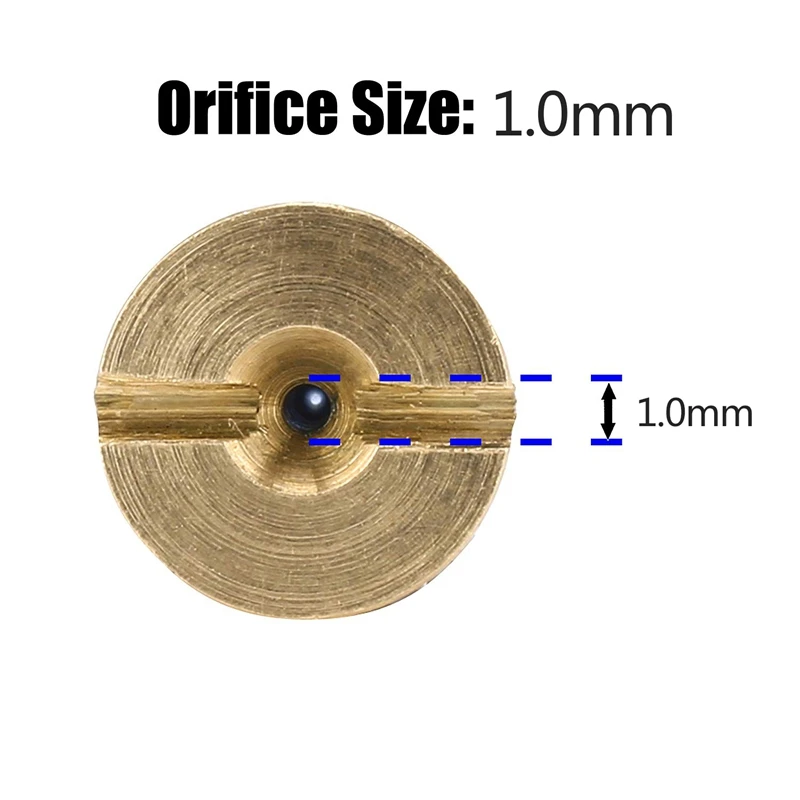 4 buah ujung nosel Orifice meriam busa, nosel benang pengganti tinggi untuk tombak busa salju, 1.1 Mm & 1.0 Mm