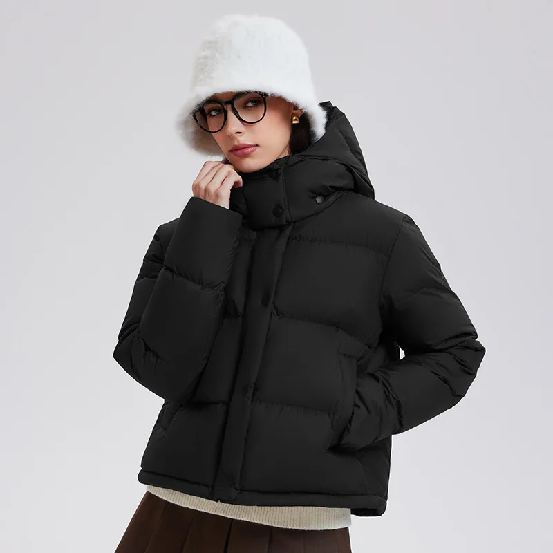 Hot Winter Warm Women's Running Jacket Lightweight Puffer Coat with Detachable Hood Duck Down Windbreaker Winter Jacket