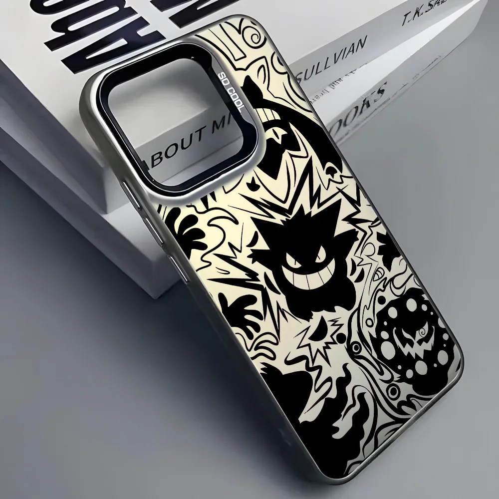 

Cool Cartoon Gengar Phone Case For iPhone 16 15 14 13 12 11 Pro Max Black Matte Multicolor Laser Metallic Aurora Cover