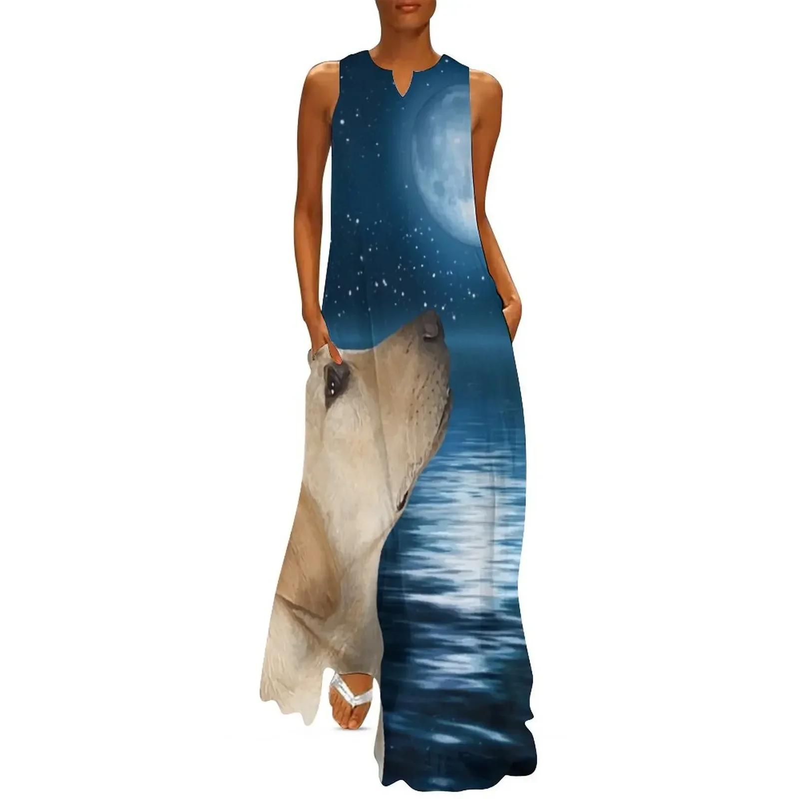 

Yellow Labrador - Moons Glow Long Dress party dresses women Dress vintage dresses with long sleeves Long dress