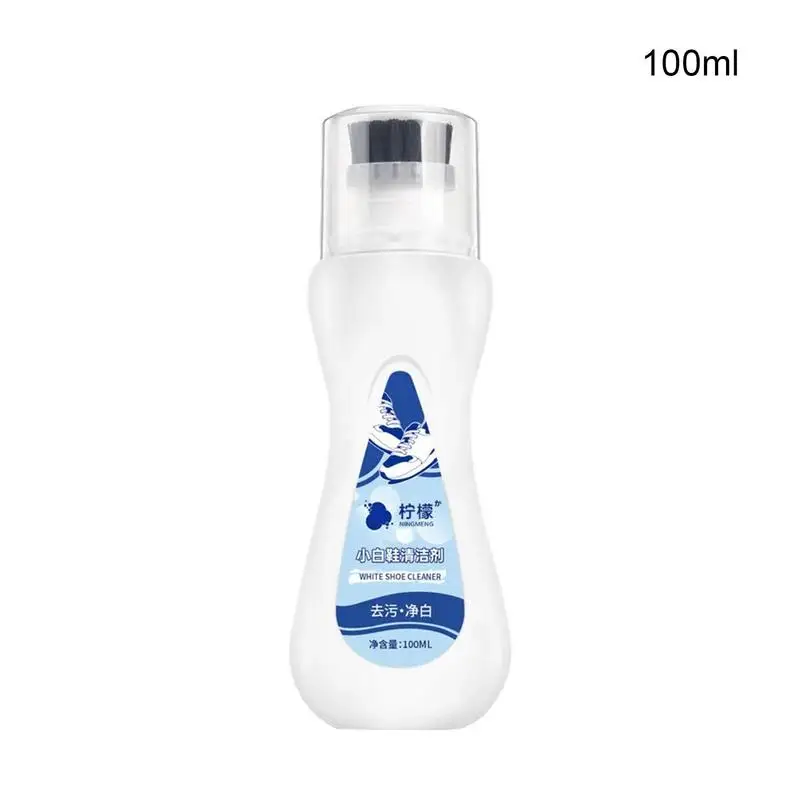 100ml Shoe Cleaner Foam Cleaner with Brush Cleaning Stain Dirt Foam Cleaner Sneaker Cleaner Decontamination White Shoes Cleaning