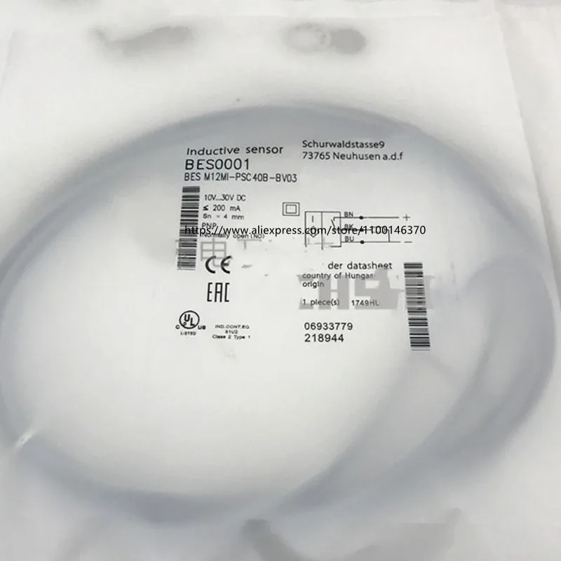 

3Pcs New High Quality Balluff proximity BES M12MI-PSC40B-BV02 M12MI-PSC40B-BV03 M12MI-PSC40B-BV05 three-wire PNP normally open