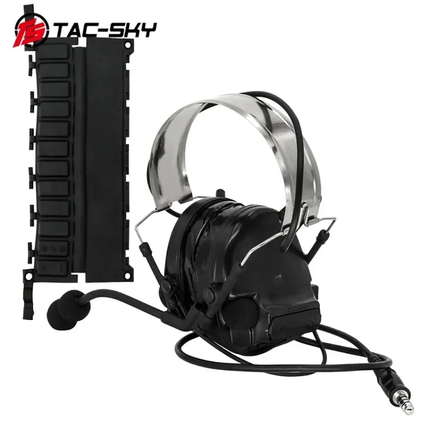 TAC-SKY TSC3 Tactical Headset Hearing Protection Noise Cancelling Pickup TacticalCIII Headphones with U94 Ptt for Baofeng Radio