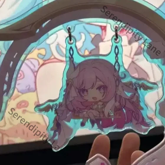 Honkai Impact 3 Cosplay Elysia Colleagues Acrylic Stand Figure Cute Swing Desktop Ornament Q Version Personage Series Gitf