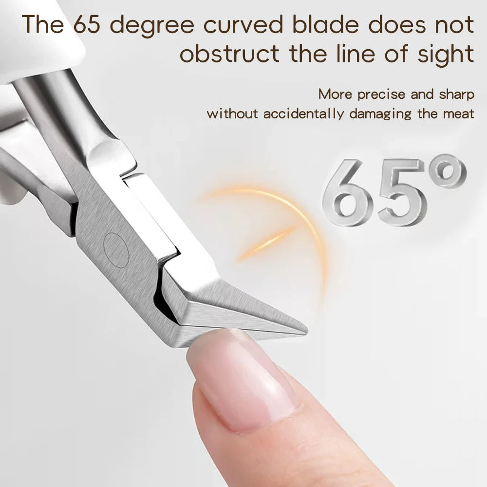 KANIU 25°Slant Edge Nail Clipper Wide Opening Stainless Stee