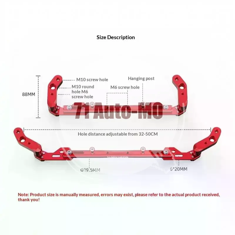 Long Lasting Motorcycle Cross Balance Bar Extension Bracket Multi Angle Adjustable for Motorbike Accessory Upgrade Replacement