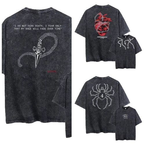 Imagen 1 del producto Camiseta lavada de Anime Hunter X Hunter, camiseta Vintage gráfica de Hip Hop para hombres y mujeres, pantalón corto informal de algodón Harajuku, camiseta de manga