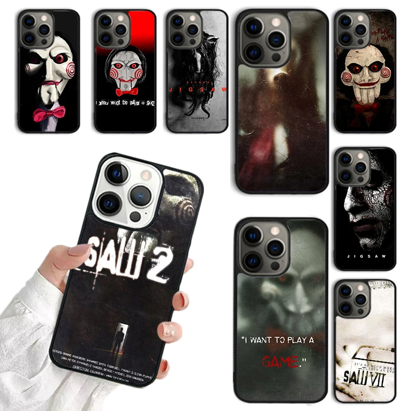 Jigsaw Saw Phone Case For iPhone 16 15 14 13 12 Mini 11 Pro Max Plus X XS Max XR Cover Shell coque