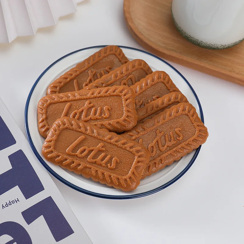 Artificial Fake Cookies Simulation, Realistic Biscuits Cracker, Food Dessert Decoration, Display Props Model, PVC 10pc/lot