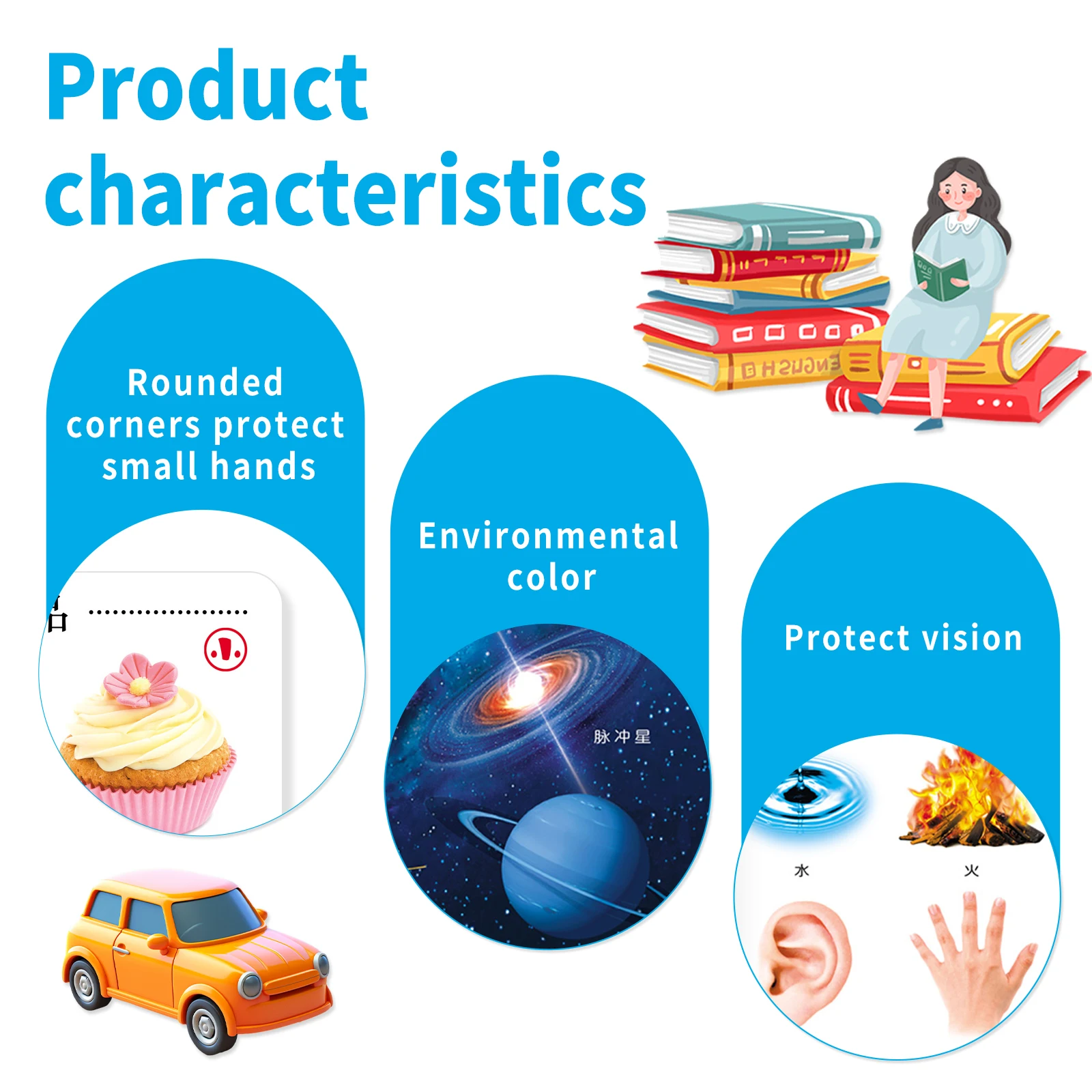 Manga Anime Book Preschool Learning Alphabet Flash Cards For Toddlers Teach Letters Words Educational Toys Books