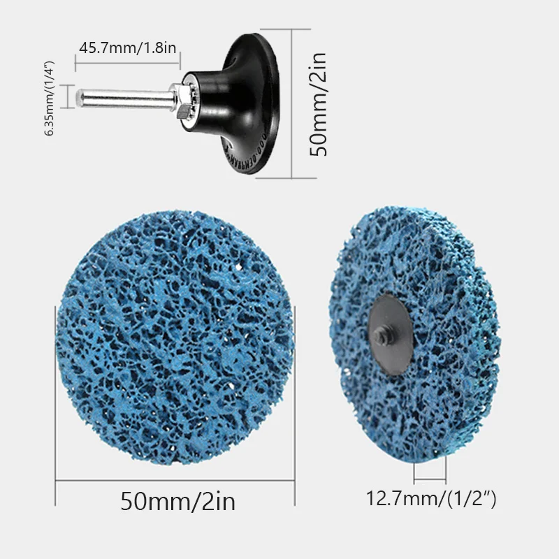 10/21Pcs 2-Inch Strip Discs Stripping Wheel Polishing Wheel with holder Grinding Disc Stripping Wheel for Clean and Remove Paint