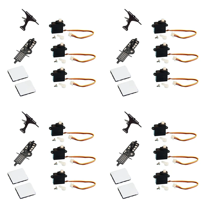 4 Set XK K110 Upgrade K110S Servo Main Frame And Servo Plate For Wltoys XK K110 K110S RC Helicopter Upgrade Parts