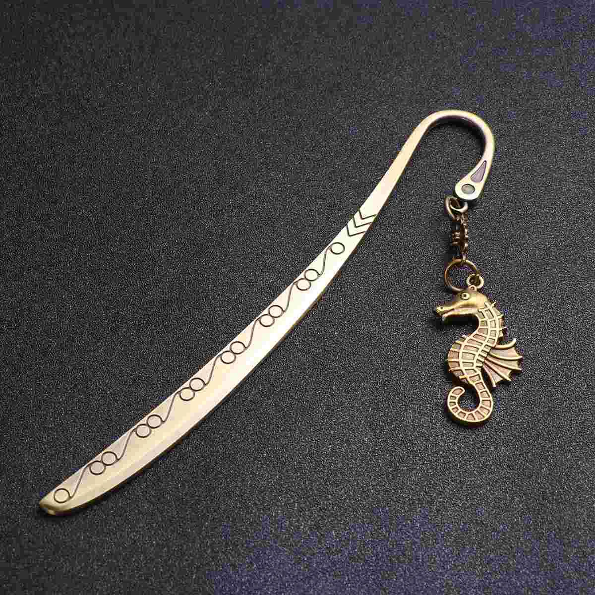 

Souvenirs Shaped Bookmark Chinese Style Animal Pendant Creative Pattern Metal Sea Horse