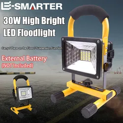30W/60W LED Portable Rechargeable Floodlight Waterproof Spotlight Battery Powered Searchlight Outdoor Work Lamp Camping Lantern