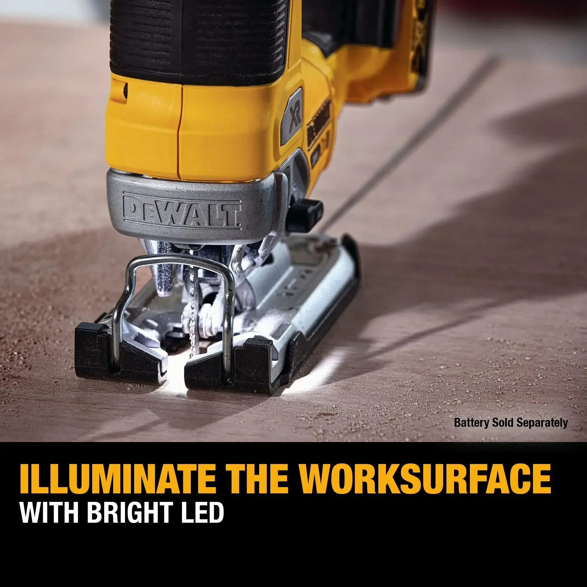 DEWALT-Brushless Cordless Jig Saw, DCS334, Ferramentas Elétricas de Lítio 20V, Ferramenta Bare