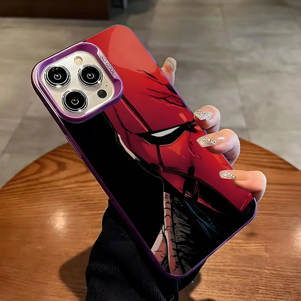 Cartoon Red Hood Phone Case For For IPhone 16 Pro Max 15 Pro 14 Plus 12 13 X XS Max XR 11 Pro Colorful Silver Cover