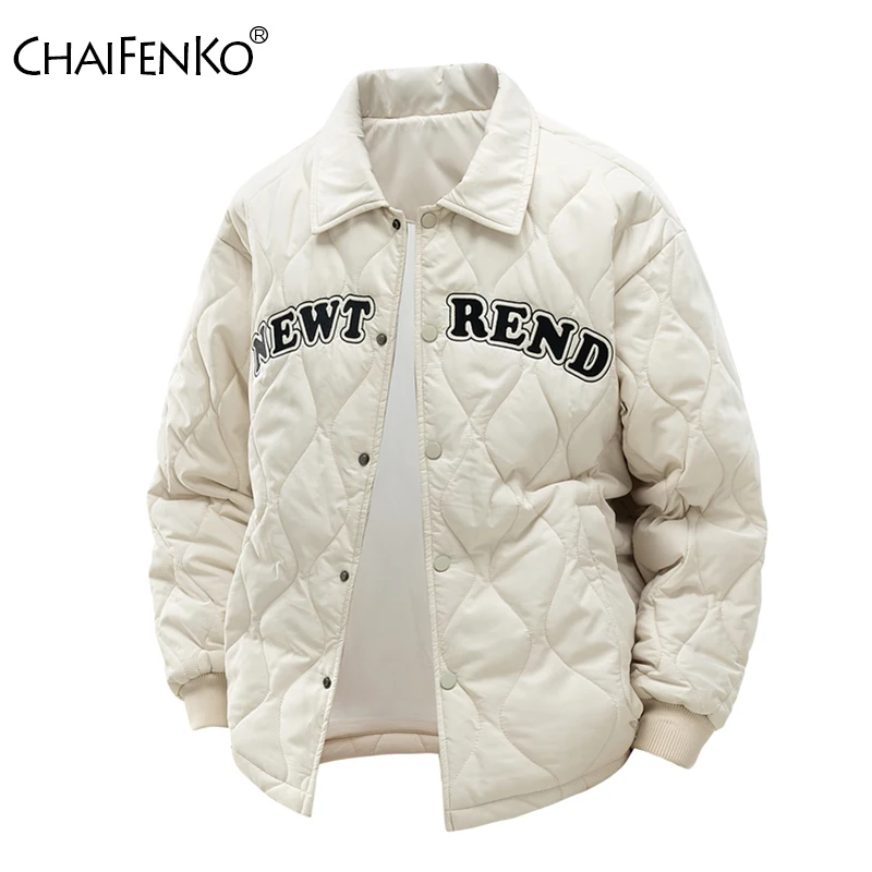 

Зимняя удобная однотонная мужская куртка с лацканами, новая модная утепленная повседневная универсальная куртка на открытом воздухе, простая свободная теплая парка