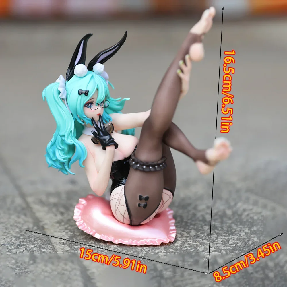 2025 22CM Anime Hatsune Miku Bunny Girl Kawaii Action Figure PVC Doll Model Toys Ornament Desktop Decoration Gifts