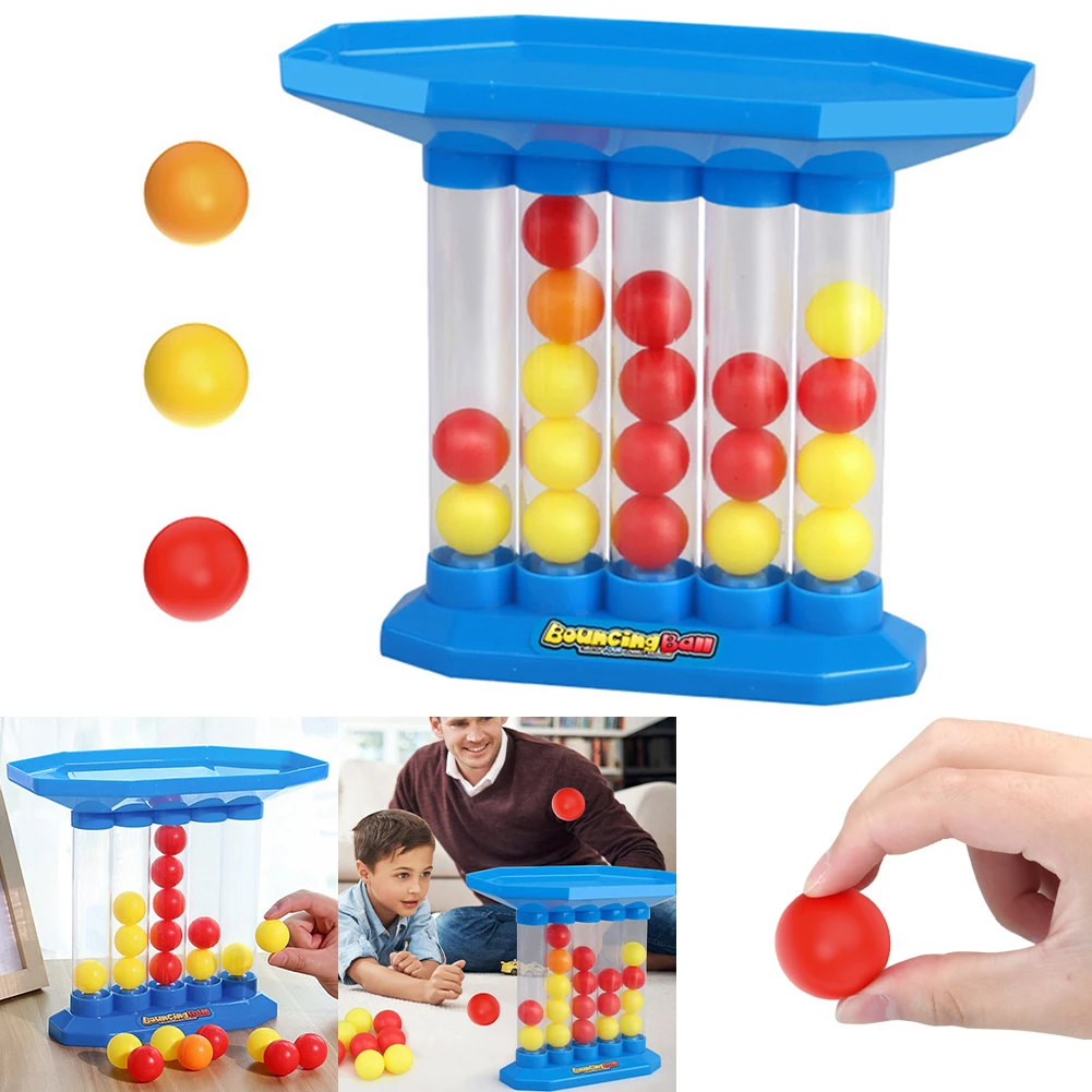 Jumping Connect Funny Ball Board Game 2-4 Players Bouncing Ball Game Table Top Battle Games Connect Four Ball Game for Kids