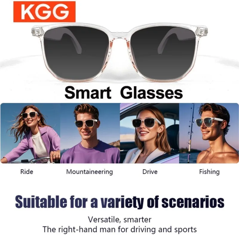 

2025 GS03 Smart Glasses BT5.3 Bluetooth Glasses Smart Touch Audio Music Calling Remote Camera AI Voice Assistant for Men Women