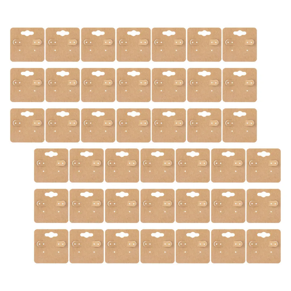 

100 шт. картонных держателей для серег для продажи ювелирных изделий, прочные пустые демонстрационные карты с двумя слотами и верхним отверстием для легкого подвешивания